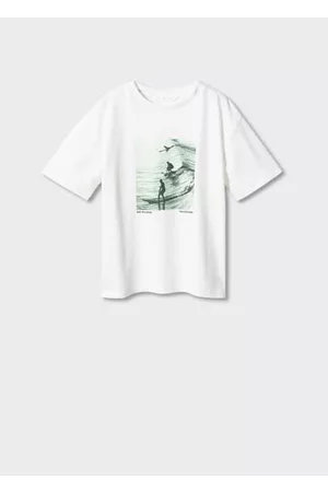 MANGO Printed cotton-blend T-shirt - 7-8 years - Kids