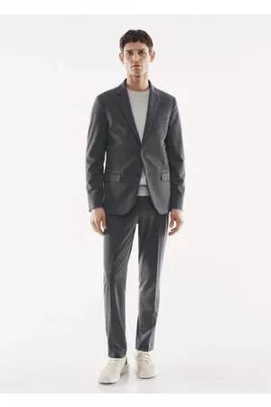 MANGO Slim-fit textured blazer - 36 - Men