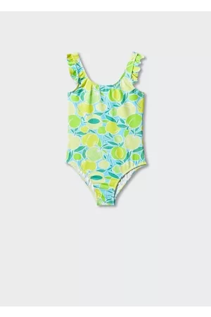 MANGO Lemons print swimsuit - 5-6 years - Kids
