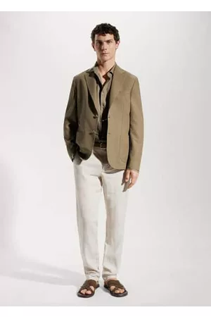 MANGO Slim fit cotton suit blazer - 36 - Men