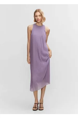 MANGO Textured shift dress /pastel purple - 2 - Women