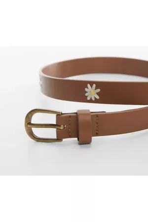 MANGO Flowers buckle belt - S - Kids