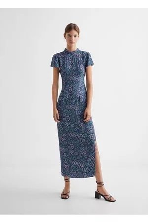 MANGO Embossed flower gown - S - Teenage girl