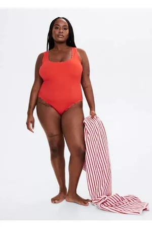 MANGO Scallop-textured swimsuit - XL - Women