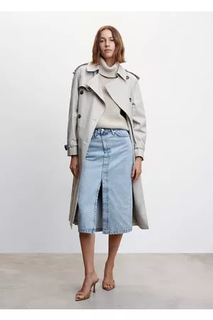 MANGO Denim midi skirt - M - Women