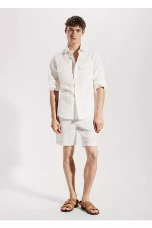 MANGO Men Bermudas - 100% linen shorts - 28 - Men