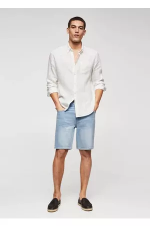 MANGO Regular-fit denim bermuda shorts - 28 - Men