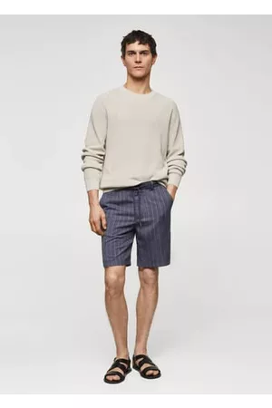 MANGO Regular-fit pinstripe bermuda shorts - 28 - Men