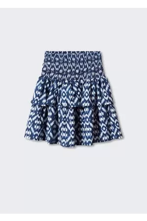 MANGO Girls Printed Skirts - Printed skirt with ruffles - 5-6 years - Kids