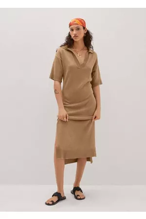 MANGO Women Long knitted dresses - Knitted dress with openings - 0 - Women