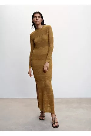 MANGO Knitted dress with open back - 0 - Women