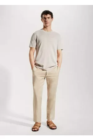 MANGO Men Skinny Pants - Slim-fit pants with drawstring - 30 - Men