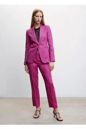 MANGO Women Blazers - 100% linen suit blazer - 1 - Women