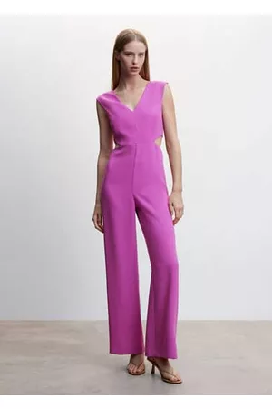 MANGO Long jumpsuit with cut-out - XXS - Women