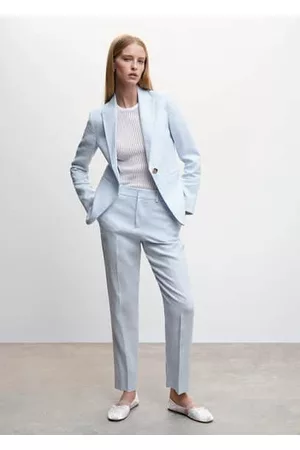 MANGO 100% linen suit blazer - 2 - Women