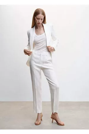 MANGO 100% linen suit trousers - 1 - Women