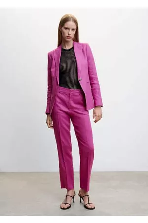 MANGO 100% linen suit trousers - 1 - Women