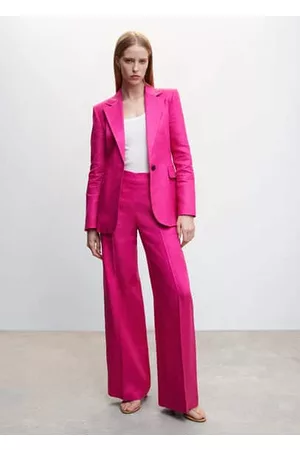 MANGO Linen suit trousers - 1 - Women