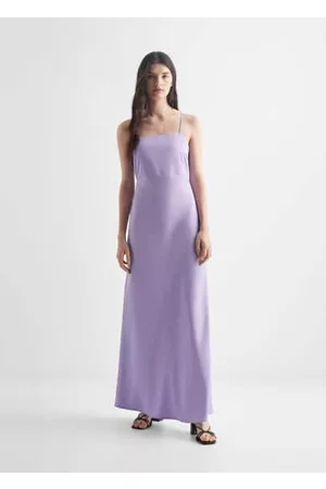 MANGO Wrapped gown /pastel purple - XXS - Teenage girl