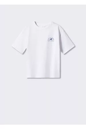 MANGO Boys Short Sleeved T-Shirts - Printed cotton-blend T-shirt - 9-10 years - Kids