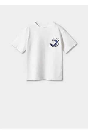 MANGO Boys Short Sleeved T-Shirts - Printed cotton-blend T-shirt - 5-6 years - Kids