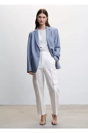 MANGO Women Cargo Pants - Linen cargo pants - 2 - Women