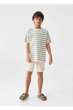 MANGO Boys Bermudas - Cotton shorts with elastic waist - 13-14 years - Kids