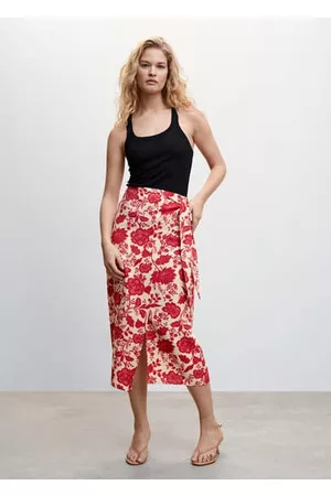 MANGO Women Skirts - Floral wrapped skirt - XXS - Women