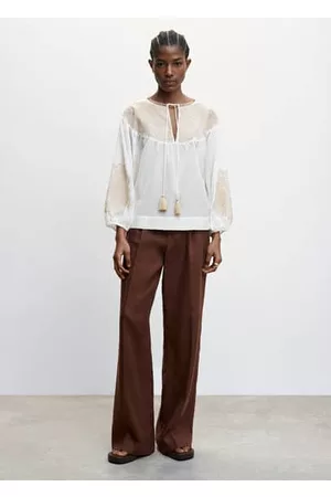 MANGO Women Blouses - Embroidered cord blouse - 2 - Women