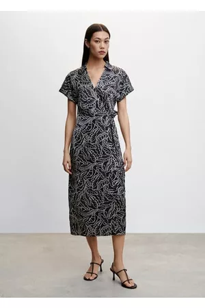 Warehouse leaf 2024 tab sleeve dress