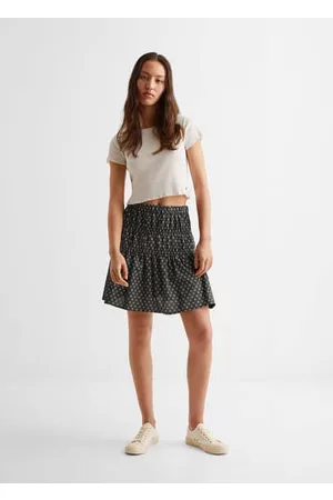 MANGO Girls Printed Skirts - Ruffle printed skirt - XXS - Teenage girl