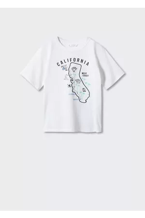 MANGO Boys T-Shirts - Printed cotton-blend T-shirt - 5-6 years - Kids