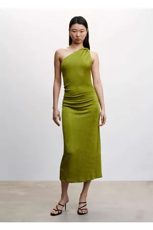 MANGO Women Asymmetrical Dresses - Asymmetric draped gown - 0 - Women