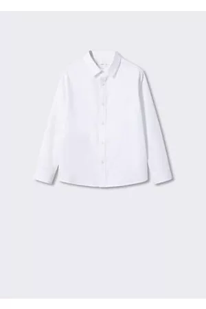 MANGO Boys Shirts - Cotton linen-blend shirt - 5 - Kids
