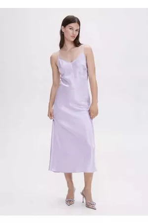 MANGO Women Graduation Dresses - Satin camisole dress /pastel purple - 2 - Women