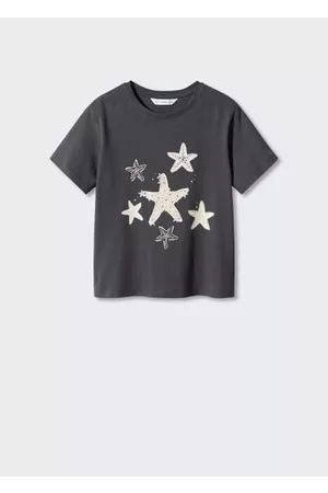 MANGO Girls Short Sleeved T-Shirts - Star T-shirt - 9-10 years - Kids