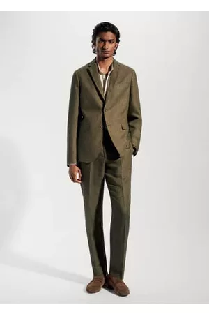 MANGO Men Suit Pants - 100% linen suit trousers - 29 - Men