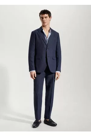 MANGO Men Suit Pants - 100% linen suit trousers - 29 - Men