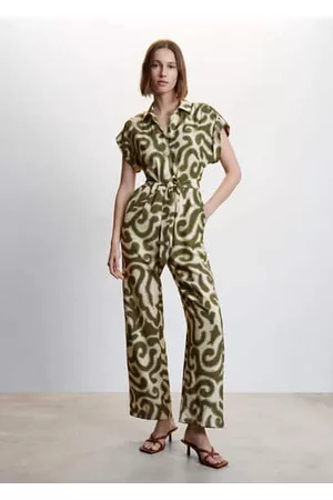 MANGO Women Printed Dresses - Long printed jumpsuit - XXS - Women