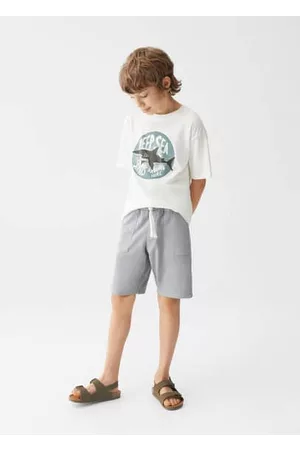 MANGO Boys Short Sleeved T-Shirts - Print drawing t-shirt - 5-6 years - Kids