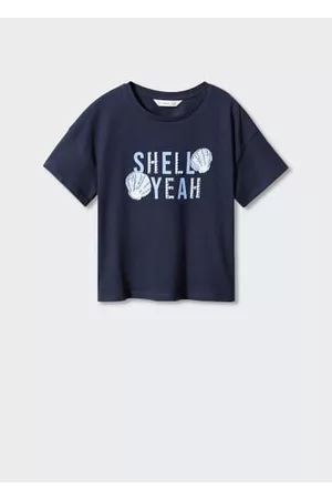 MANGO Girls T-Shirts - Printed cotton-blend T-shirt - 5-6 years - Kids