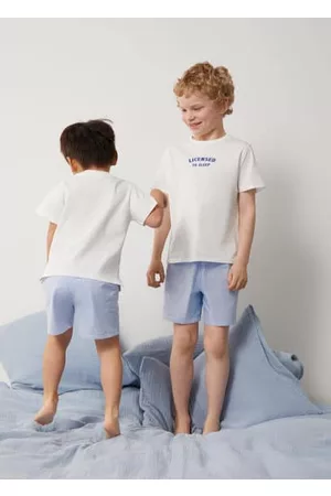 MANGO Boys Pajamas - Striped cotton short pajamas - 5-6 years - Kids