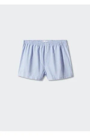 MANGO Men Boxer Shorts - Vichy check cotton briefs - S - Men