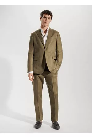 MANGO Men Blazers - 100% linen suit blazer - 36 - Men