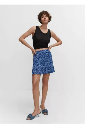 MANGO Women Printed Skirts - Textured printed skirt - XXS - Women