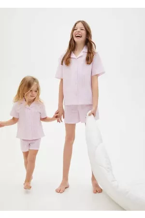 MANGO Girls Pajamas - Striped short pajamas - 5-6 years - Kids