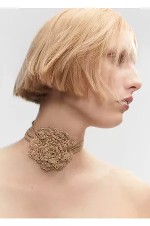 MANGO Women Necklaces - Crochet flower necklace - One size - Women