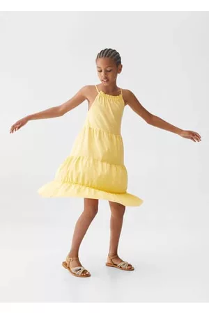 MANGO Girls Graduation Dresses - Frill cotton dress - 5-6 years - Kids
