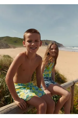 MANGO Boys Swim Shorts - Fruit-print swimming trunks - 5-6 years - Kids