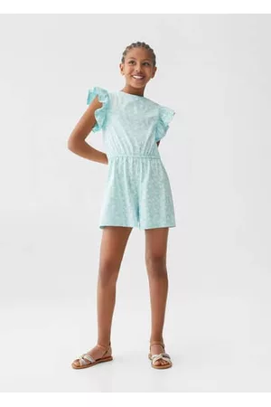 MANGO Girls Printed Dresses - Flower print jumpsuit - 5-6 years - Kids